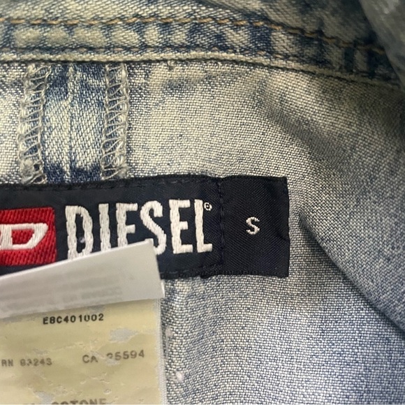 DIESEL Vintage Blue Jean Button Down Shirt Small - Picture 6 of 8